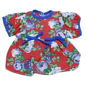 puff sleeve floral print doll dress